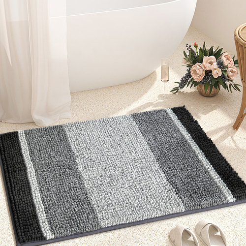 Mersin Gradient Chenille Water Absorbent Soft Plush Bath Rug